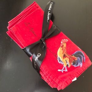 Set of 8 Rooster napkins